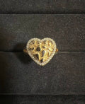 14k gold plated heart ring