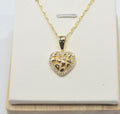 3 dimensional stone heart necklace